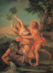 Daphnes Verwandlung, Fresko von Carlo Cignani im Palazzo del Giardino (Parma)
